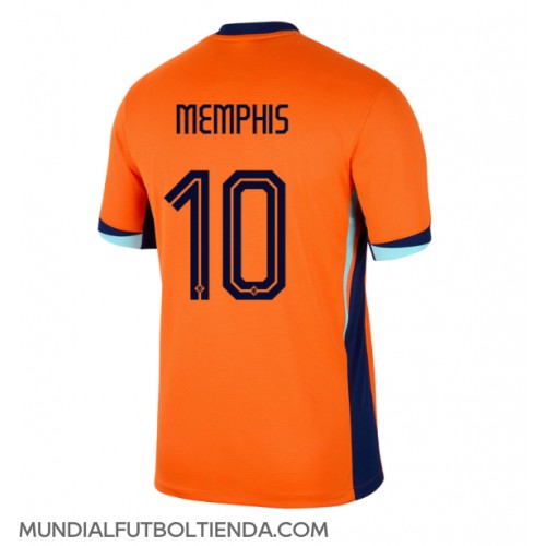 Camiseta Países Bajos Memphis Depay #10 Primera Equipación Replica Eurocopa 2024 mangas cortas